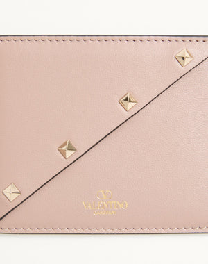 PORTACARTE VALENTINO GARAVANI ROCKSTUD WISPY IN VITELLO
