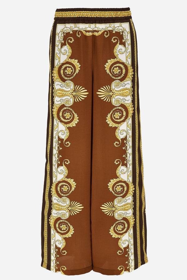 Informal Pant In Twill Poly Print Spring Barocco