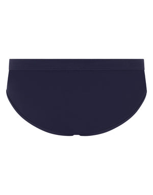 SWIM BRIEFS WITH HIGH-CUT LEG AND BRANDED PLATE
