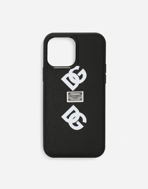 CALFSKIN IPHONE 13 PRO MAX COVER WITH ALL-OVER DG PRINT