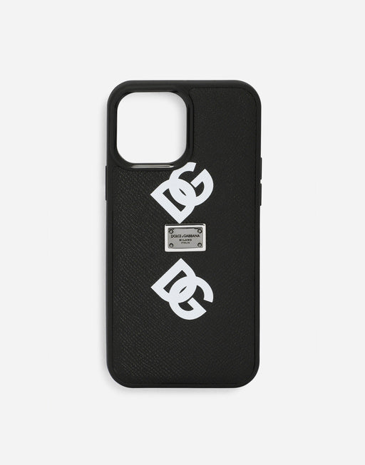 CALFSKIN IPHONE 13 PRO MAX COVER WITH ALL-OVER DG PRINT