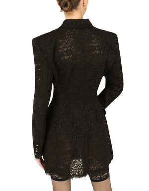 DOUBLE-BREASTED CORDONETTO LACE JACKET