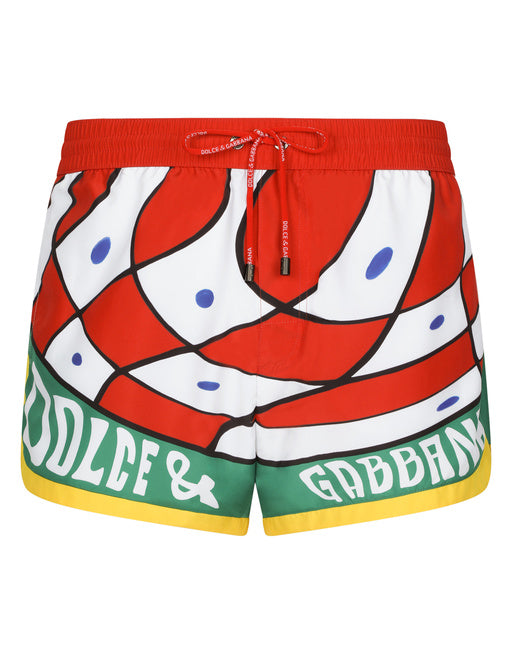 CARRETTO-PRINT SWIM SHORTS