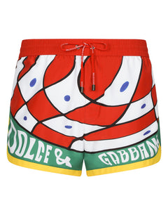 CARRETTO-PRINT SWIM SHORTS