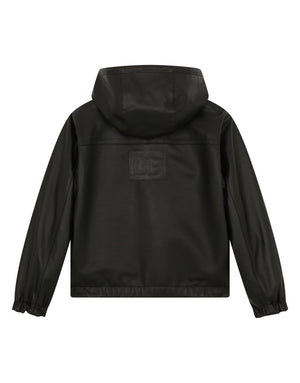 HOODED REVERSIBLE NAPPA LEATHER JACKET