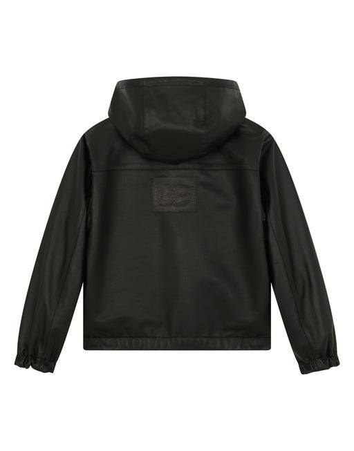 HOODED REVERSIBLE NAPPA LEATHER JACKET