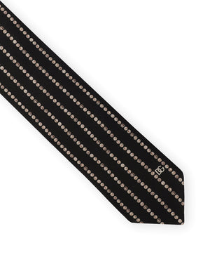 SMALL COIN PRINT 6-CM SILK BLADE TIE