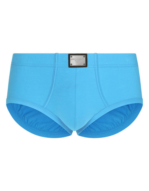 TWO-WAY-STRETCH JERSEY BRANDO BRIEFS WITH LOGO TAG