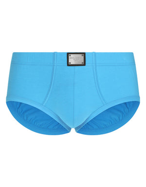 TWO-WAY-STRETCH JERSEY BRANDO BRIEFS WITH LOGO TAG