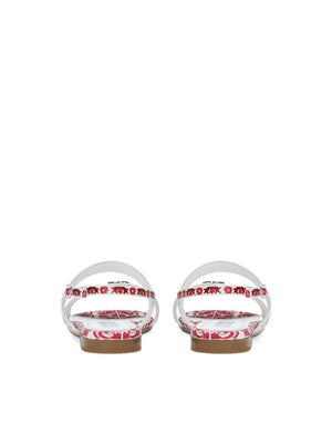 PRINTED CALFSKIN SANDALS