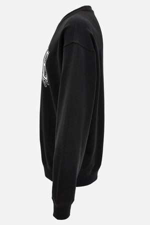 Sweatshirt In Non-Brushed Sweatshirt Fabric + Medusa Crest Print