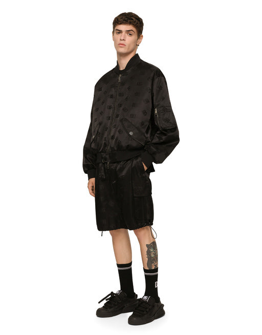 DG SATIN JACQUARD JACKET WITH BRANDED TAG