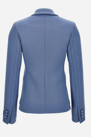 Informal Jacket In Responsible  Wool Grain De Poudre Natural Stretch Bonded Scuba