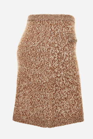 Knit Skirt In Mouline' Wool Cashmere Icons