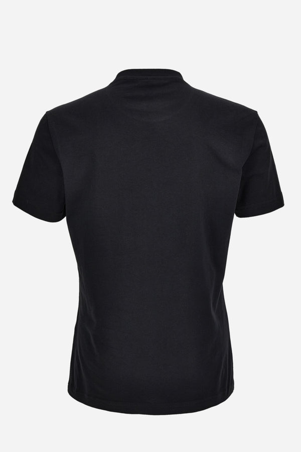 T-Shirt In Jersey Fabric-Medusa Versace Greca Print