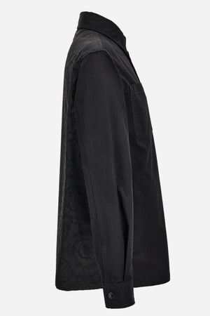Blouson In Combo Fabrics Cotton Twill-Jacquard Light