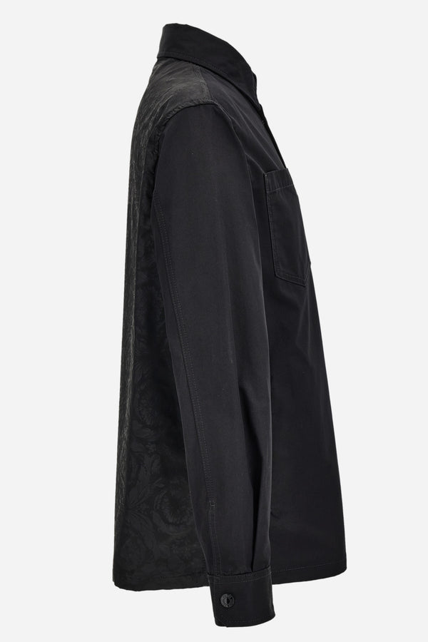 Blouson In Combo Fabrics Cotton Twill-Jacquard Light