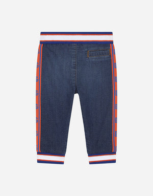 STRETCH JERSEY DENIM JOGGING PANTS