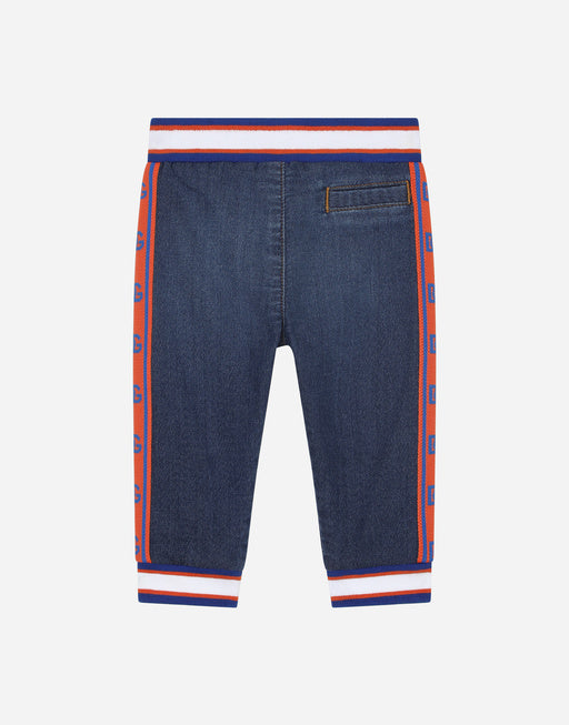 STRETCH JERSEY DENIM JOGGING PANTS