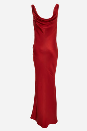 Gown In Double Fluid Silk Satin