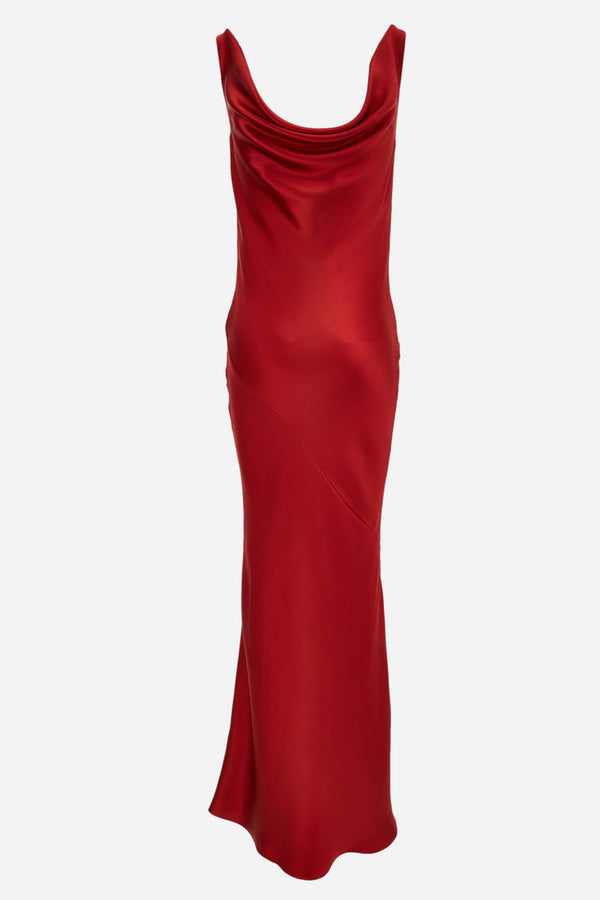 Gown In Double Fluid Silk Satin
