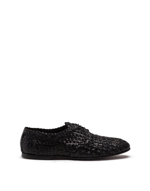 PERSIA WOVEN LEATHER DERBY SHOES