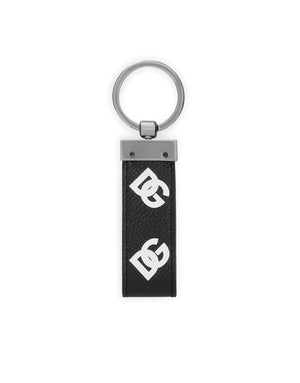 CALFSKIN KEY CHAIN WITH ALL-OVER DG PRINT