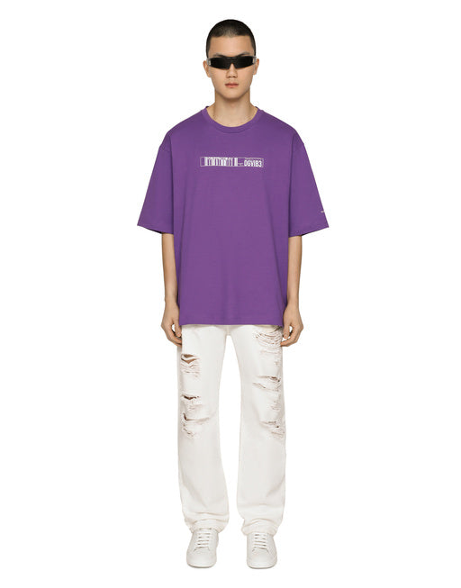COTTON JERSEY T-SHIRT WITH DGVIB3 PRINT AND LOGO