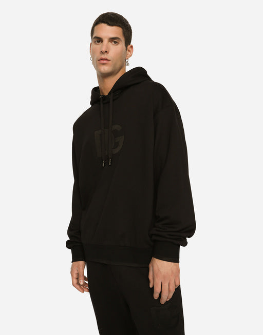 JERSEY HOODIE WITH DG EMBROIDERY