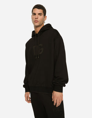 JERSEY HOODIE WITH DG EMBROIDERY