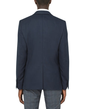 SILK AND WOOL PORTOFINO JACKET WITH PATCH EMBELLISHMENT