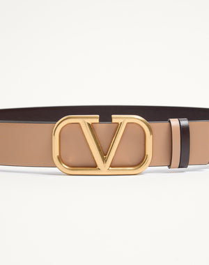 Cintura Reversibile VLogo Signature In Vitello Lucido 40 Mm