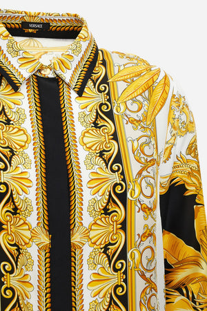 Formal Shirt In Silk Twill Barocco Palm Print