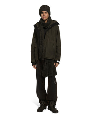 OVERSIZE COATED DENIM JEANS WITH SIDE POCKET