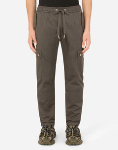 COTTON JOGGING PANTS WITH CAMOUFLAGE BANDS