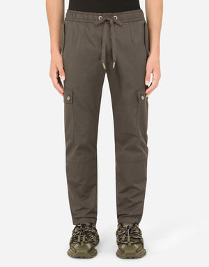 COTTON JOGGING PANTS WITH CAMOUFLAGE BANDS