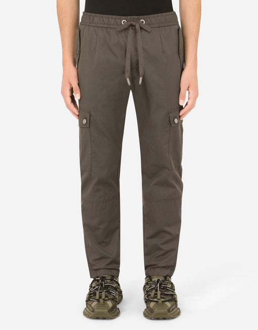 COTTON JOGGING PANTS WITH CAMOUFLAGE BANDS