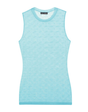 JACQUARD TULLE TANK TOP