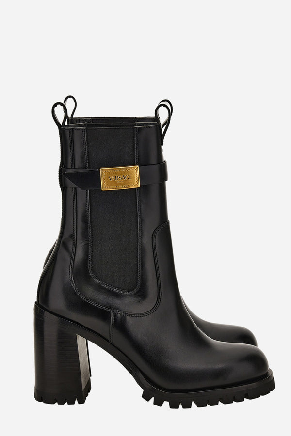 Versace Milano Booties In Calf Leather