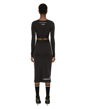 DGVIB3 SPANDEX JERSEY PENCIL SKIRT