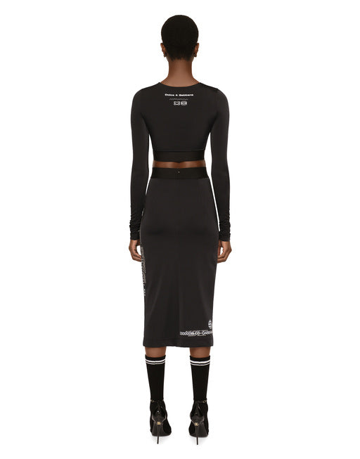 DGVIB3 SPANDEX JERSEY PENCIL SKIRT