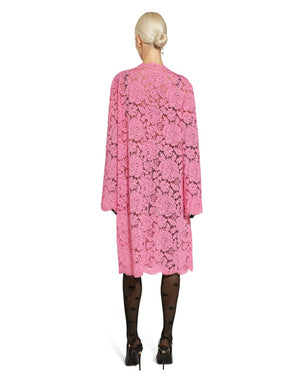 FLORAL CORDONETTO LACE LOGO COAT