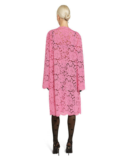 FLORAL CORDONETTO LACE LOGO COAT