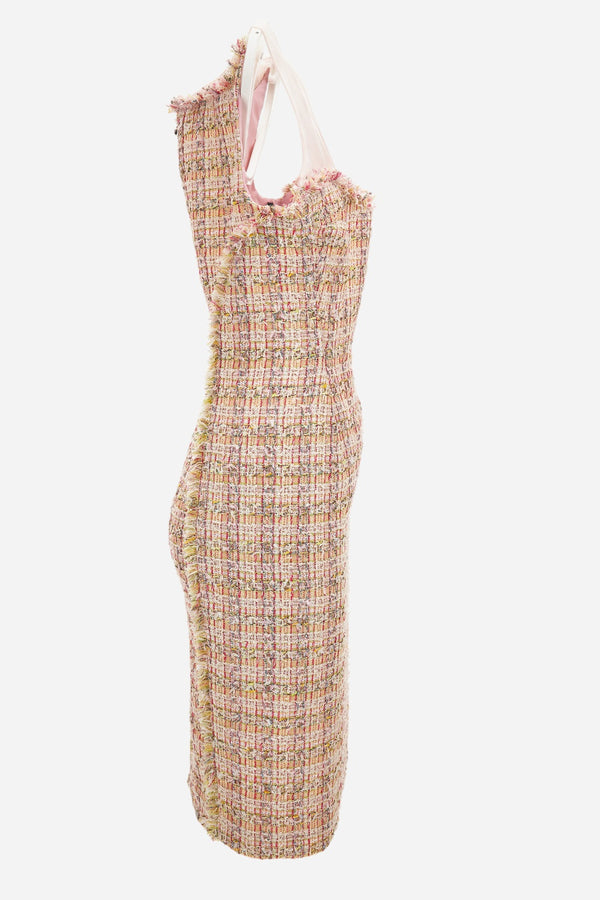 Cocktail Dress In Cotton Mix Fancy Tweed