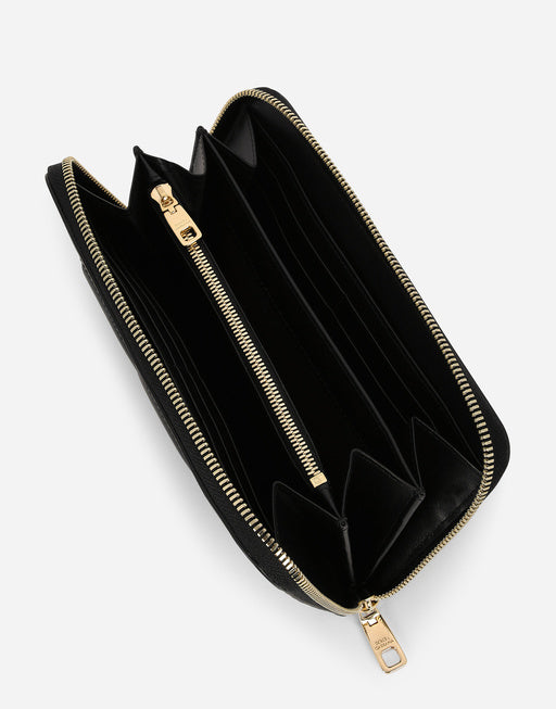 CALFSKIN ZIP-AROUND DG LOGO WALLET