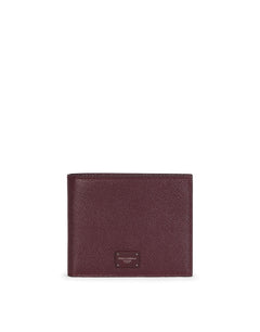 DAUPHINE CALFSKIN BIFOLD WALLET WITH LOGO PLAQUE
