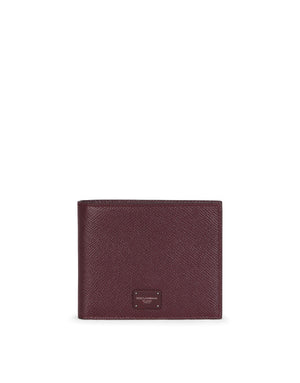 DAUPHINE CALFSKIN BIFOLD WALLET WITH LOGO PLAQUE