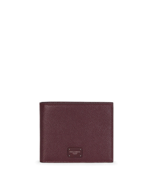 DAUPHINE CALFSKIN BIFOLD WALLET WITH LOGO PLAQUE
