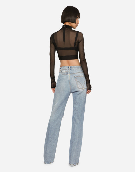PATCHWORK DENIM JEANS