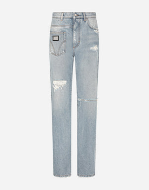 PATCHWORK DENIM JEANS